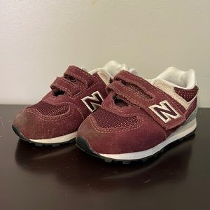 New Balance classic 574, maroon, toddler 5